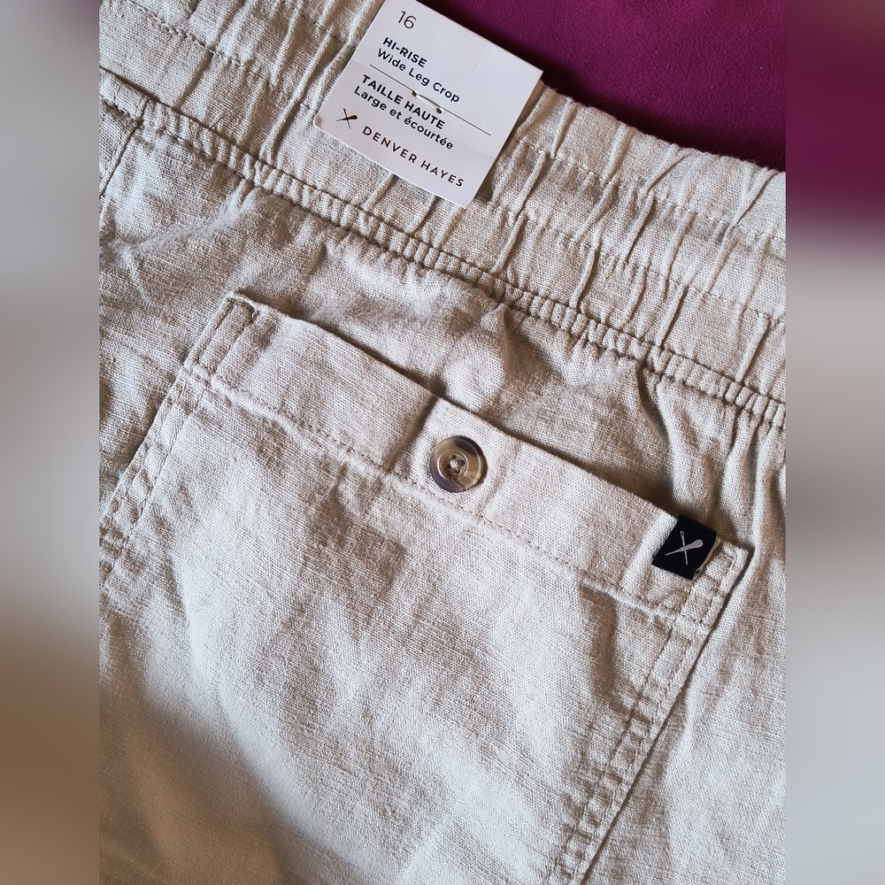 Denver Hayes Light Beige Cropped Trousers
